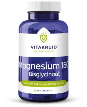 Magnesium 150 bisglycinaat (Vitakruid) 90 tabletten