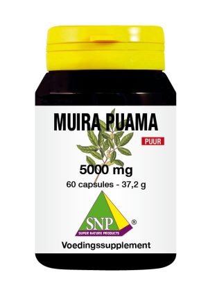 Muira Puama (SNP) 5000 mg puur- 60 capsules