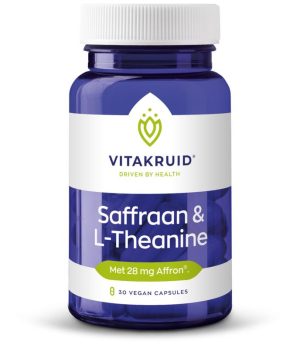 Saffraan 28 mg (Affron) & L-Theanine (Vitakruid) 30 Capsules