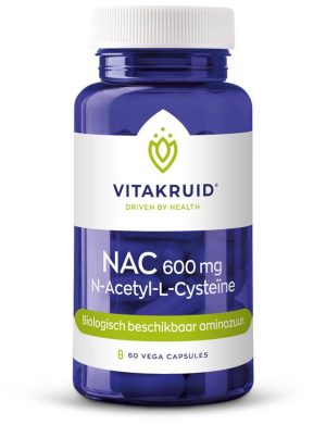 NAC 600 mg N-Acetyl-L-Cysteine (Vitakruid) 60 Capsules
