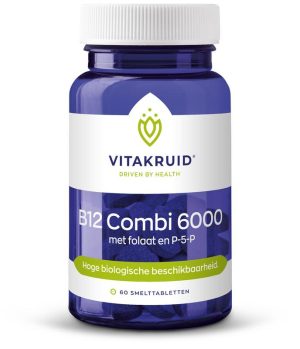 B12 Combi 6000 met folaat & P-5-P (Vitakruid) 60 smelttabletten