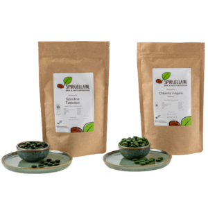 Spirulina en Chlorella voordeelpak (Bio) 2 zakken van 250 gram (Spiruella)