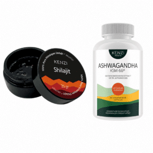 Shilajit Mumijo HIMALAYA en Ashwagandha KSM-66 (Van 61,45  voor 52,50) Kenzi
