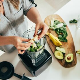 superfoods, groene en fruit mix
