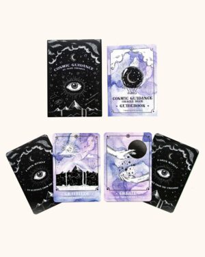Cosmic Guidance Oracle Deck (Dreamy Moons ) 42 oracle cards + guidebook ENGELS