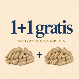 1+1 gratis Zwarte Maca Capsules (Spiruella) 2x 60 caps Biologisch